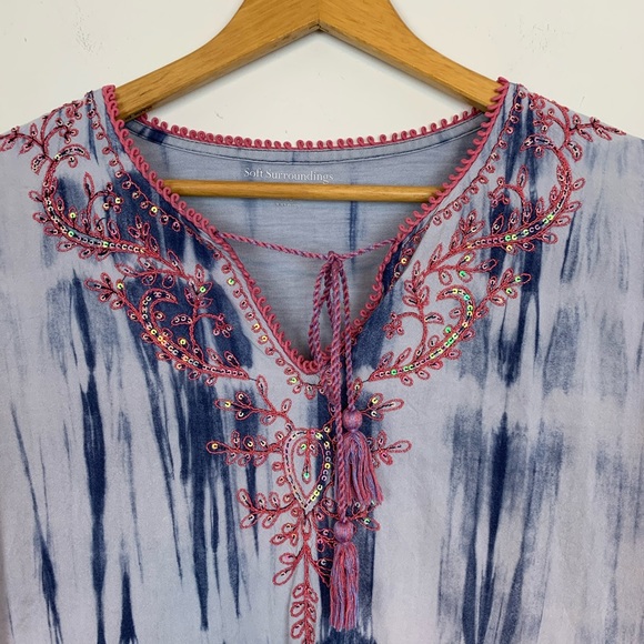 Soft Surroundings Women Colorful Blouse Size Large - Picture 2 of 8